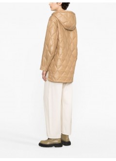 ganni outerwear mujer shiny quilt hooded jacket f7966 129