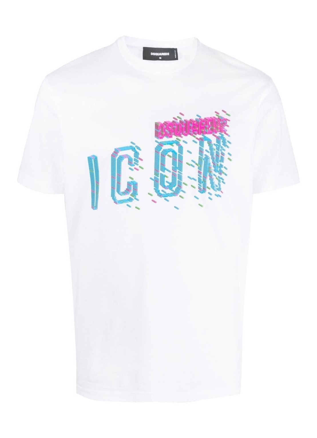 Camiseta dsquared t-shirt man pixeled icon cool fit tee s79gc0078s23009 100 talla L
 
