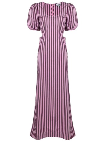 Stripe Cotton Cutout Dress