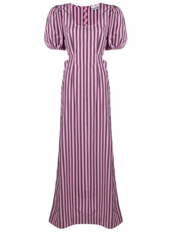 Stripe Cotton Cutout Dress