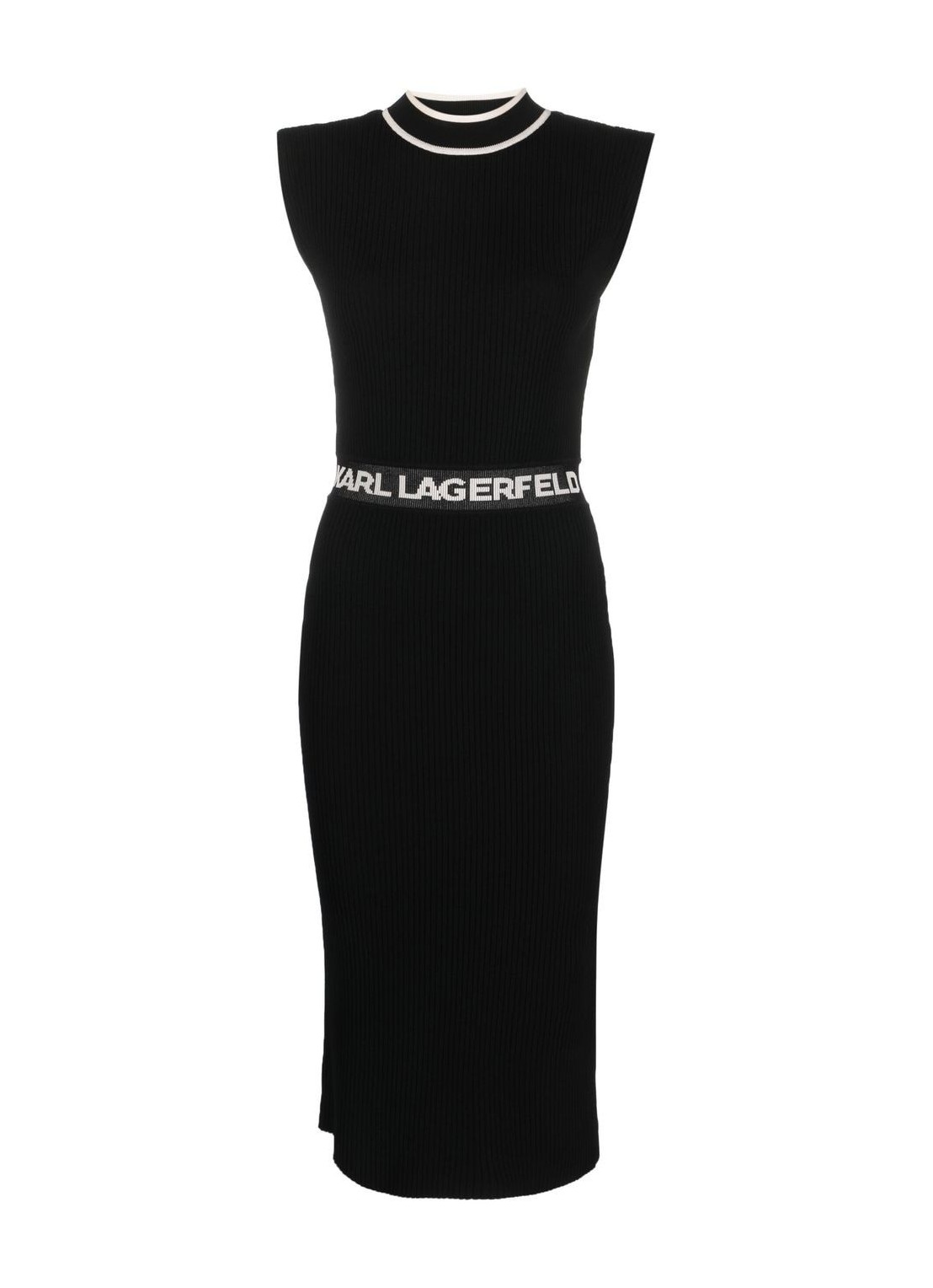 Vestido karl lagerfeld dress woman slvs high neck knit dress 235w1310 998 talla L
 
