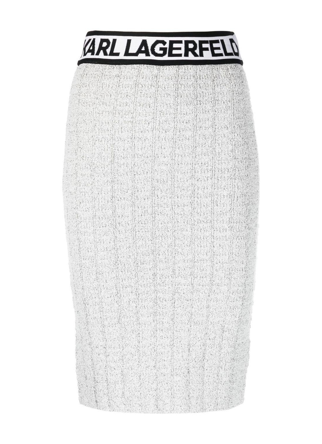 Falda karl lagerfeld skirt woman boucle knit skirt 235w1204 101 talla blanco
 