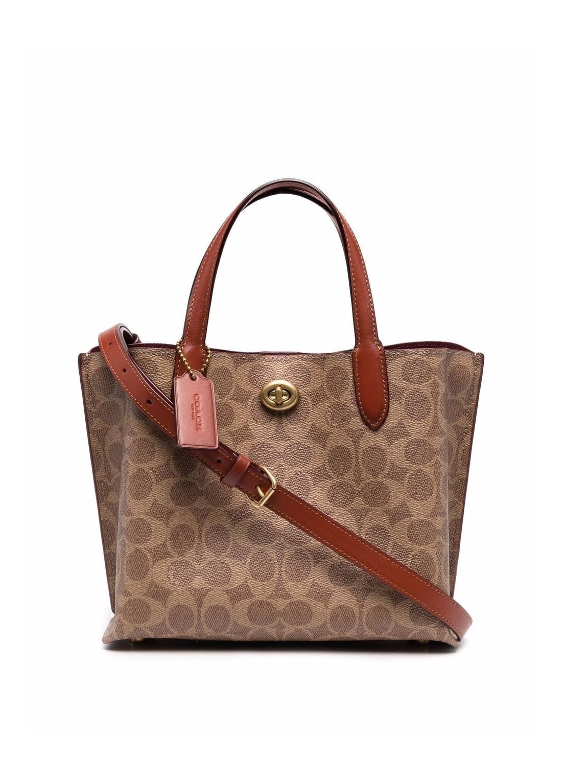 coated canvas signature willow tote 24