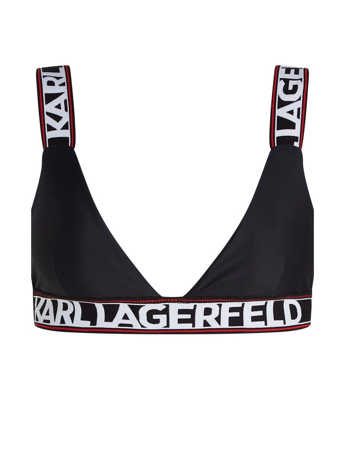 Bikini sujetador karl lagerfeld bikini bra woman elongated logo triangle 235w2239 999 talla M
 