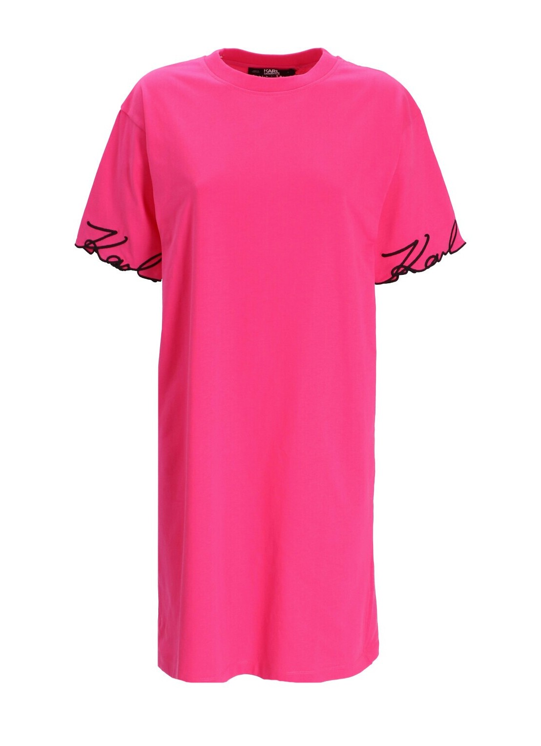 Vestido karl lagerfeld dress woman karl signature slv hem dress 235w1357 449 talla rosa
 