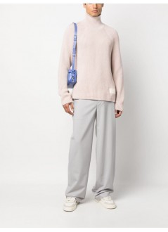 ami knitwear man turtleneck with label hks424kn0031 679
