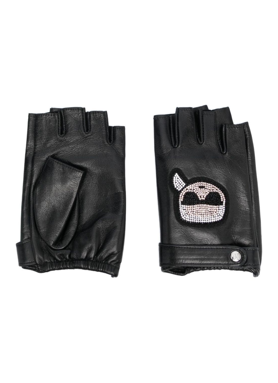 Guantes karl lagerfeld gloves woman k/ikonik 2.0 rhnstn fl glove 236w3603 a999 talla M
 