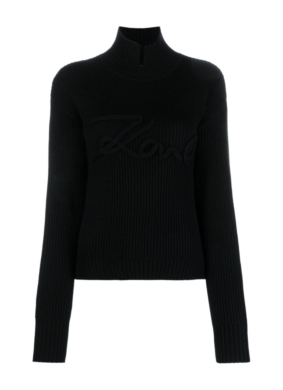 Punto karl lagerfeld knitwear woman signature soutache knit 236w2014 999 talla negro
 