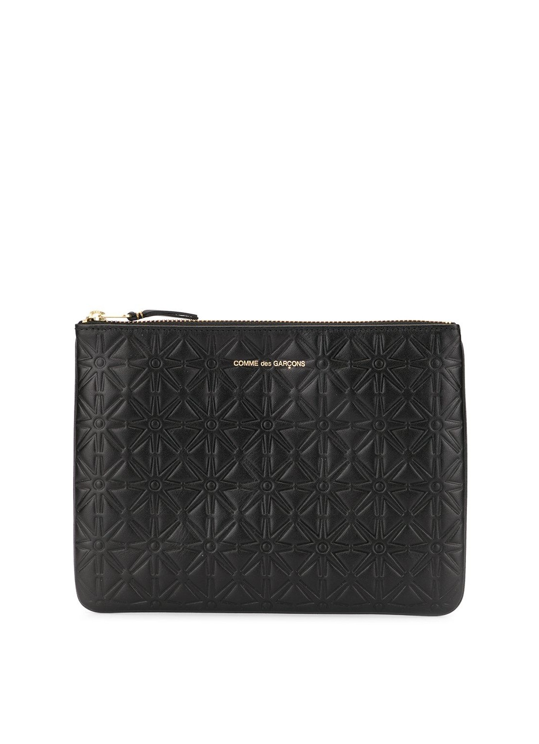 Cartera comme des garcons wallet man embossed leather line pattern a sa510e black talla negro
 