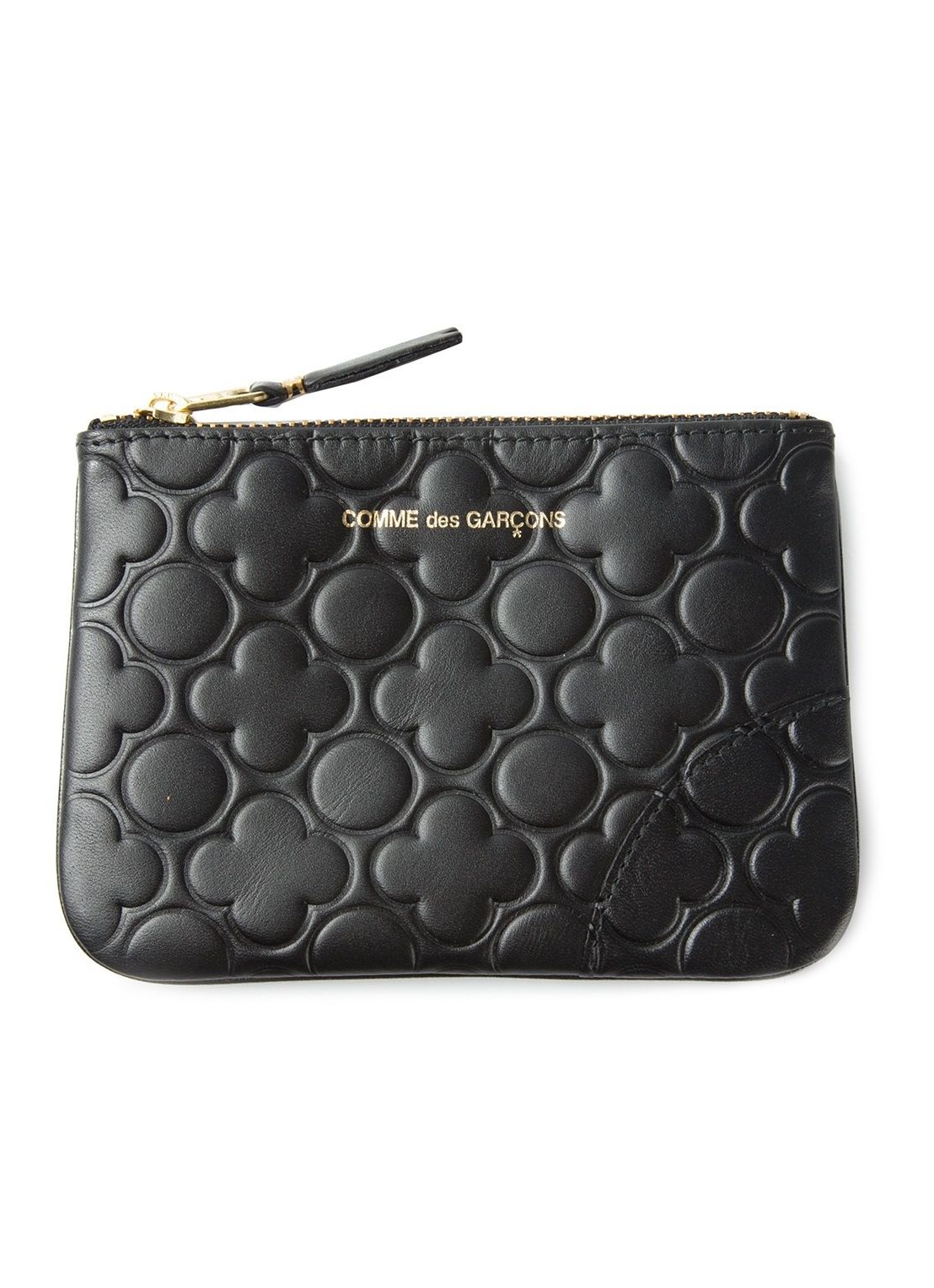 Cartera comme des garcons wallet man embossed leather line pattern a sa810e black talla negro
 
