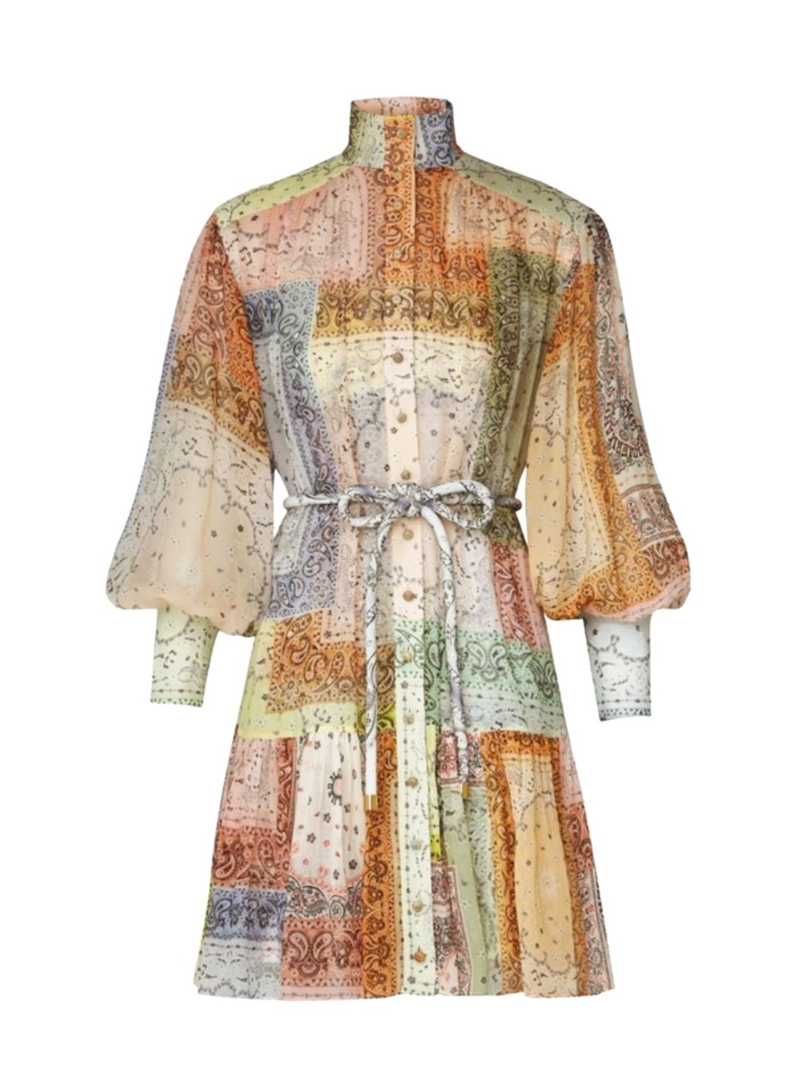 Vestido zimmermann dress woman matchmaker lantern mini dress 4089dmat bnpt talla 2
 