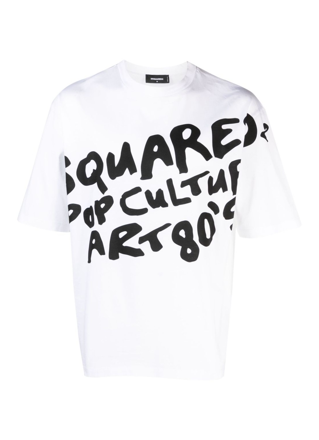 Camiseta dsquared t-shirt man d2 pop 80's loose fit tee s74gd1238s23009 100 talla blanco
 