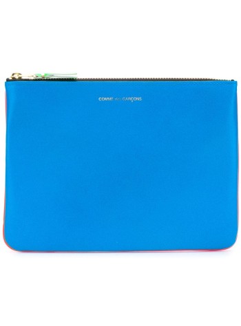 comme des garcons wallet man super fluo leather line sa5100sf orange blue