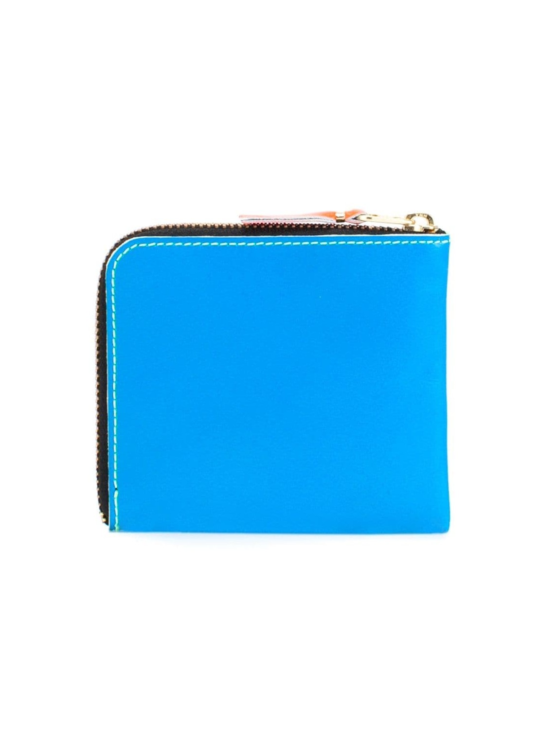 comme des garcons wallet man super fluo leather line sa3100sf blue green Talla T U Color Azul