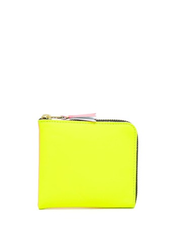 comme des garcons wallet man super fluo leather line sa3100sf yellow orange