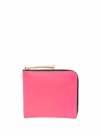 comme des garcons wallet man super fluo leather line sa3100sf pink yellow