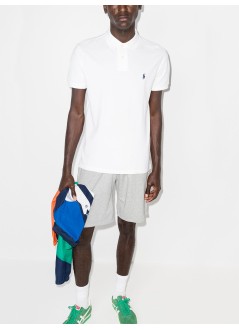 polo ralph lauren polo man basic mesh ssl knit 710666998002 white