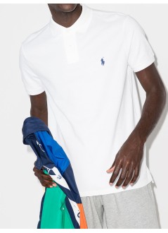 polo ralph lauren polo man basic mesh ssl knit 710666998002 white