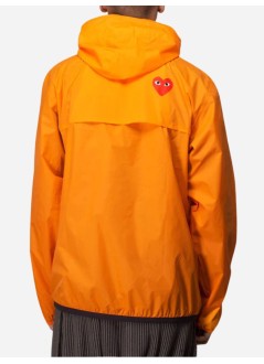 comme des garcons sudadera hombre k-way hoodie half zip p1j502 orange