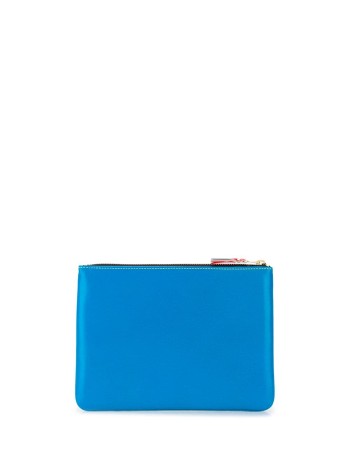 comme des garcons wallet man super fluo leather line sa5100sf blue green