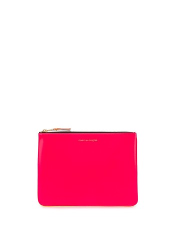 comme des garcons wallet man super fluo leather line sa5100sf pink yellow