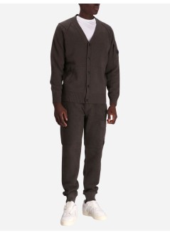 c.p.company pant  man reverse brushed & emerized diag. fleece sweatpants 15cmsp273a006614g 670