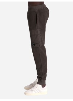 c.p.company pant  man reverse brushed & emerized diag. fleece sweatpants 15cmsp273a006614g 670