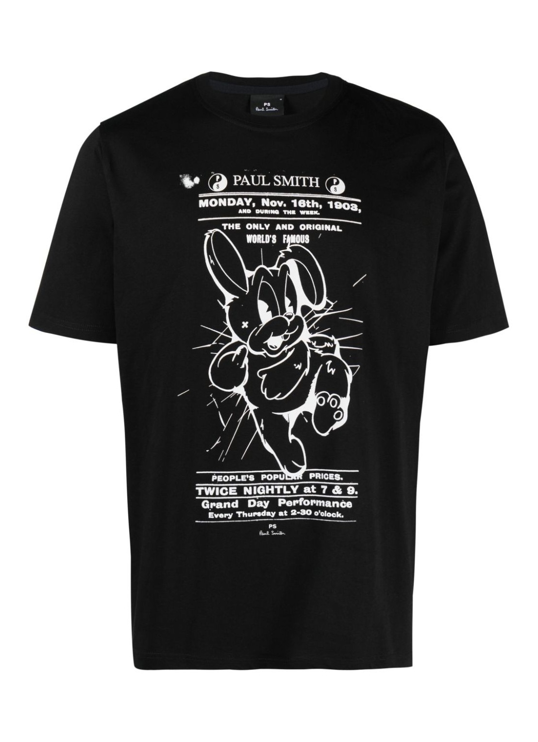 Camiseta ps t-shirt man mens reg fit t shirt rabbit poster m2r011rmp4451 79 talla negro
 