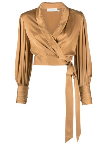 zimmermann top woman silk wrap top 4913trmat san
