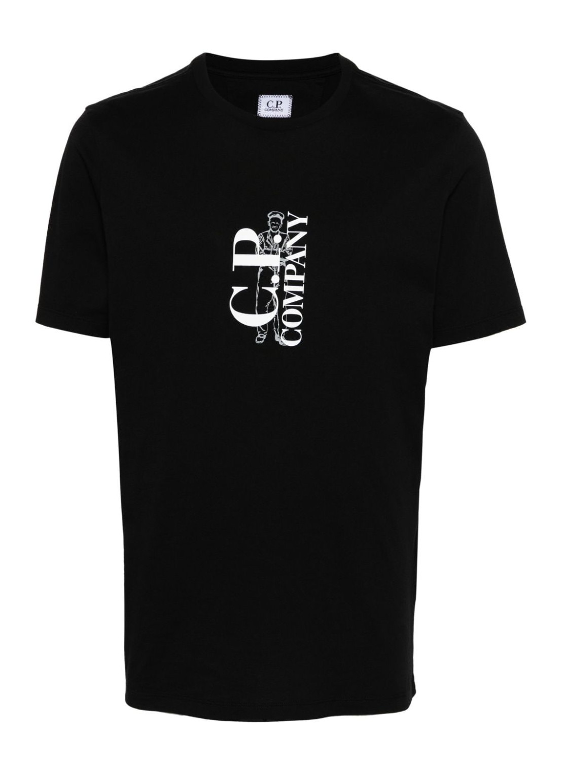 Camiseta c.p.company t-shirt man 30/1 jersey british sailor t-shirt 16cmts139a005100w 999 talla negr