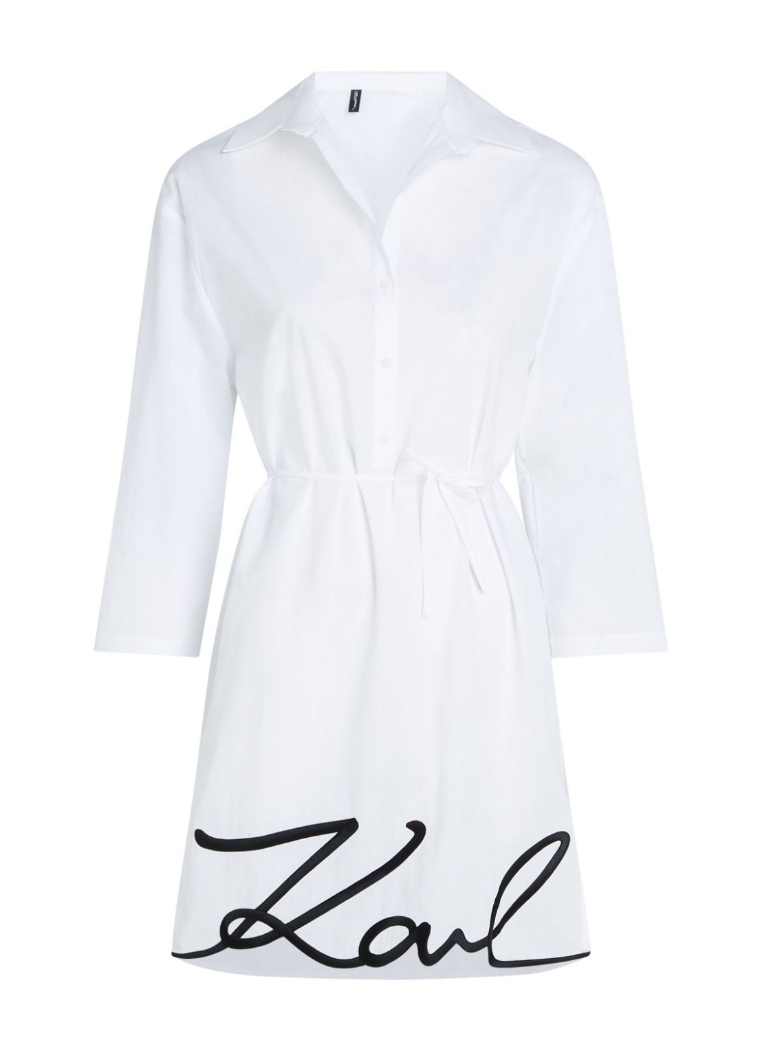 Vestido karl lagerfeld dress woman karl dna signature beach dress 240w2205 100 talla blanco
 