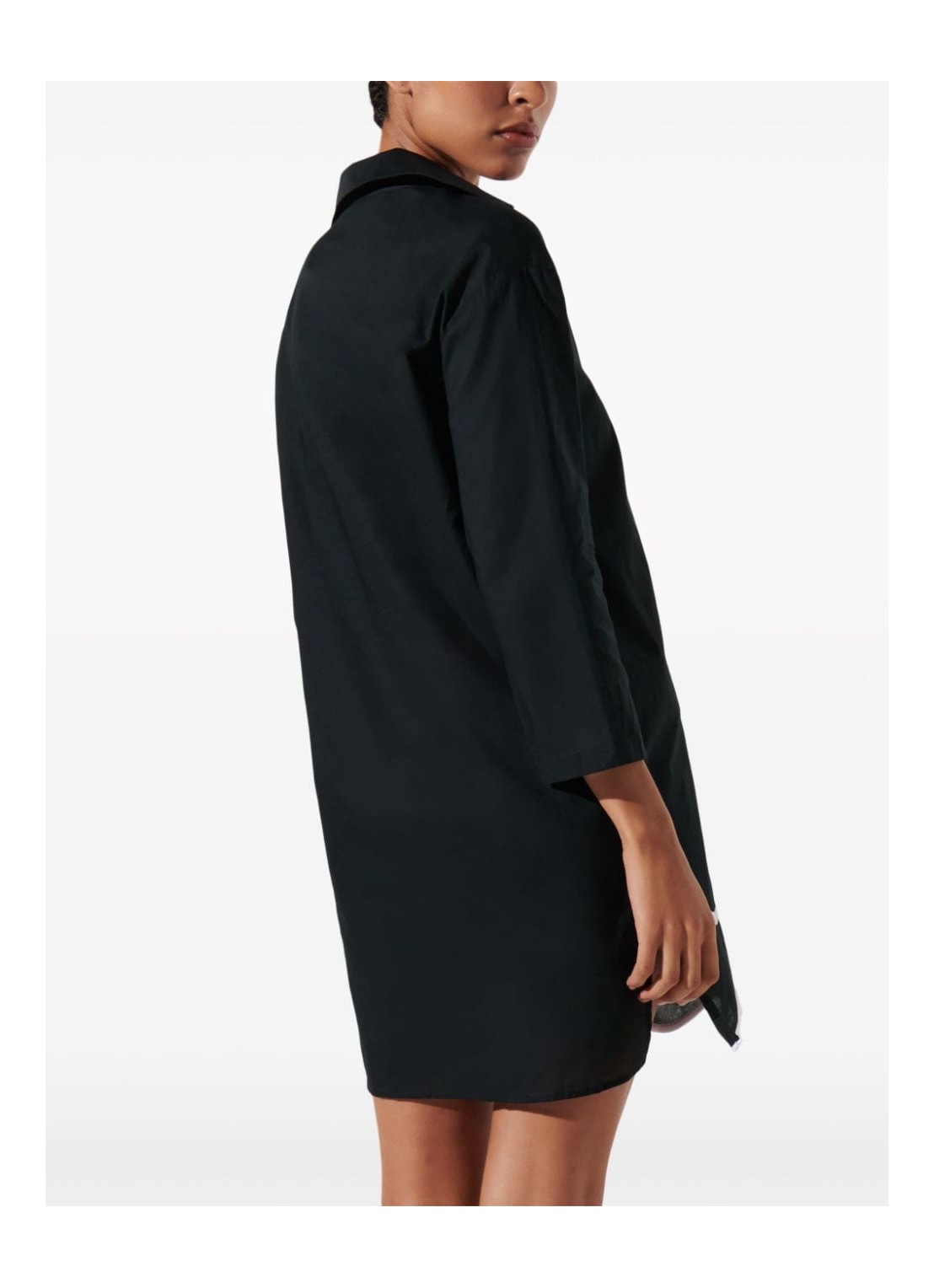 Robe De Plage Karl Lagerfeld - Robe Chemise Blanche - Ceinture Auto-nouée - Broderie Signature - 100% Coton