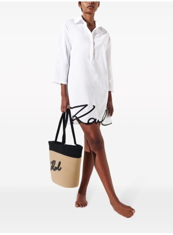 karl lagerfeld dress woman karl dna signature beach dress 240w2205 100 2