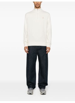 polo ralph lauren knitwear man lshzm1-long sleeve-knit 710812963057 parchment cream c8634
