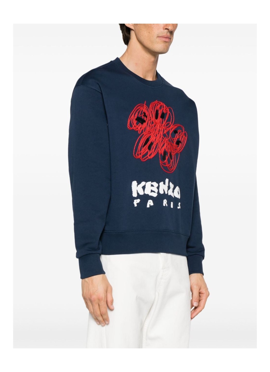 kenzo sweater man drawn varsity classic sweat fe55sw1704mf
