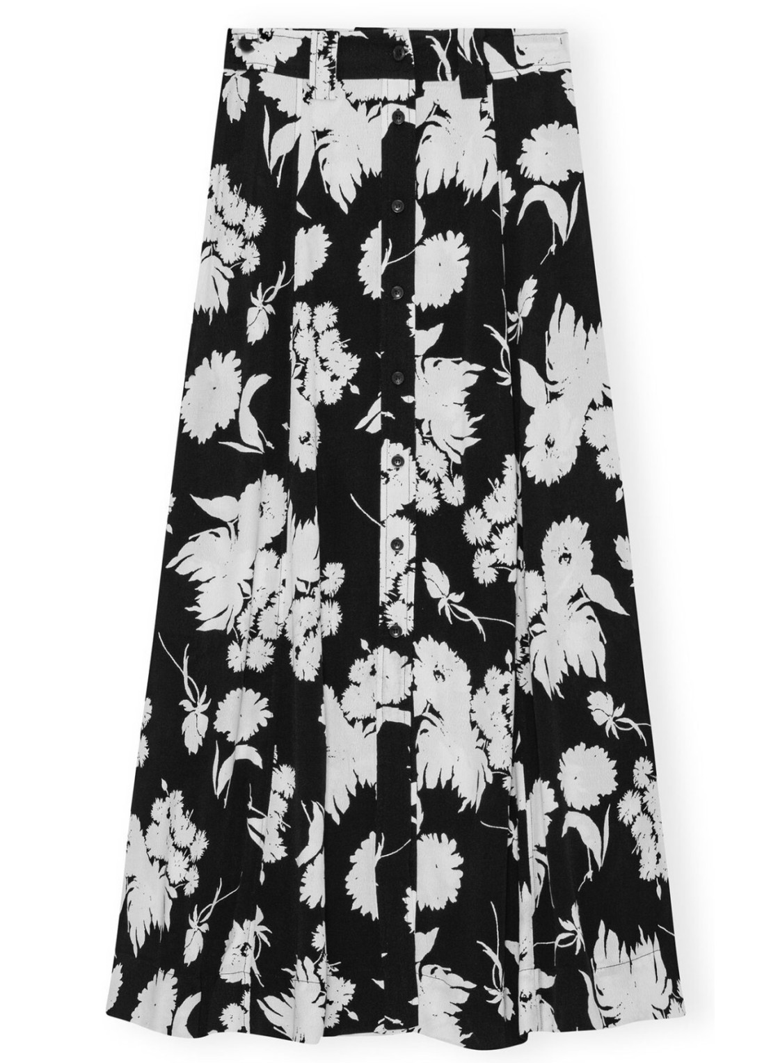 Falda ganni skirt woman printed crepe long skirt f9011 099 talla negro
 