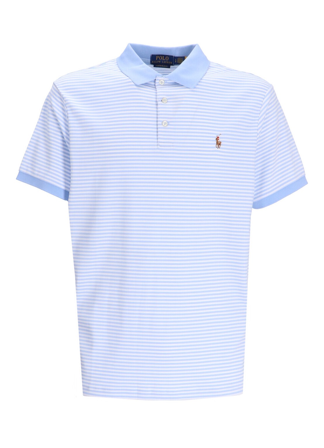 Polo polo ralph lauren polo man ssydkcm15-short sleeve-polo shirt 710929079002 blue bell white talla