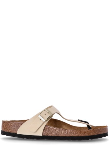birkenstock flat shoe woman gizeh lenb ecru 1026558 ecru