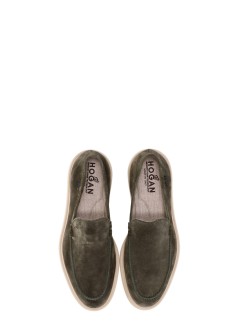 hogan casual man h633 millerighe mocassino hxm6330ej40hg0v813 militare medio