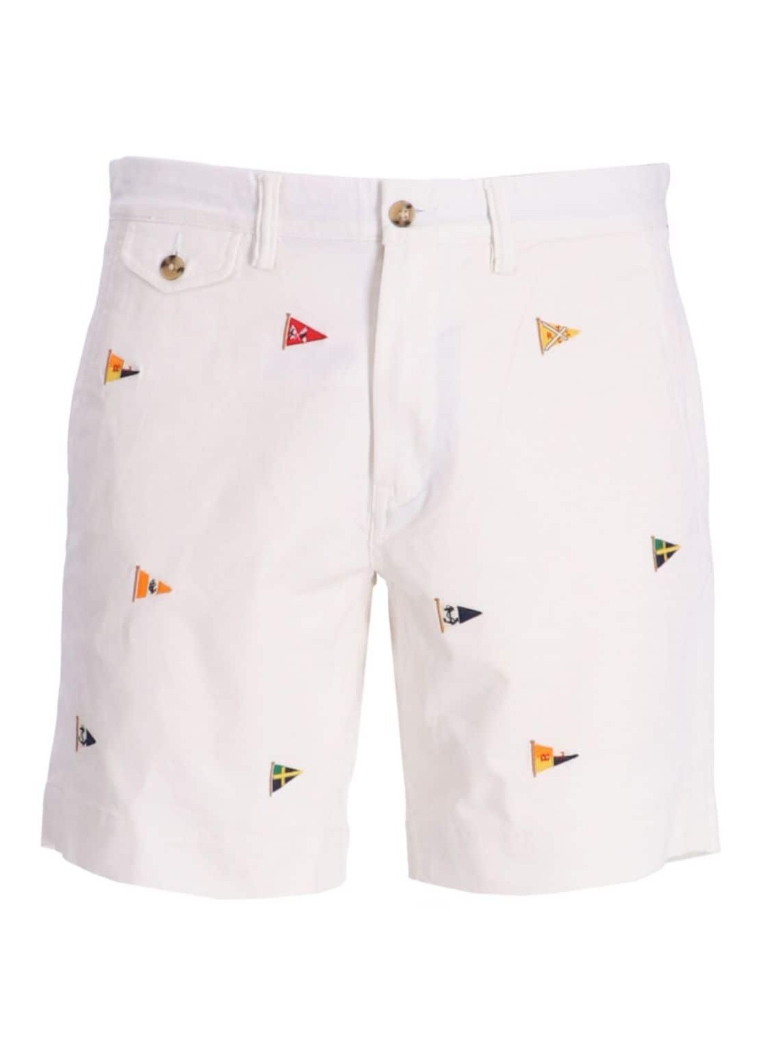 Pantalon corto polo ralph lauren short pant man stfbedford9s-flat front 710928932001 deckwash white 