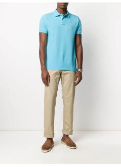 polo ralph lauren polo man sskccmslm1-short sleeve-knit 710782592023 turquoise nova c3664