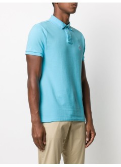 polo ralph lauren polo man sskccmslm1-short sleeve-knit 710782592023 turquoise nova c3664