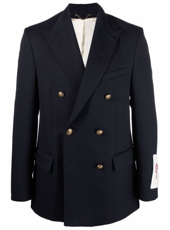 golden goose outerwear man golden m's double breasted blazer compact gabardine wool gmp00835p000619 50486