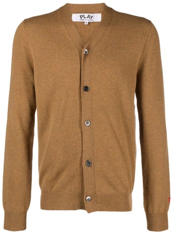 comme des garcons knitwear man men's cardigan p1n092 camel