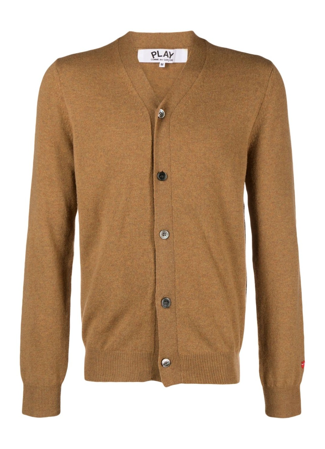 comme des garcons knitwear man men s cardigan p1n092 camel Talla M Color marron