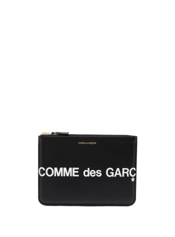 comme des garcons wallet man huge logo sa5100hl black