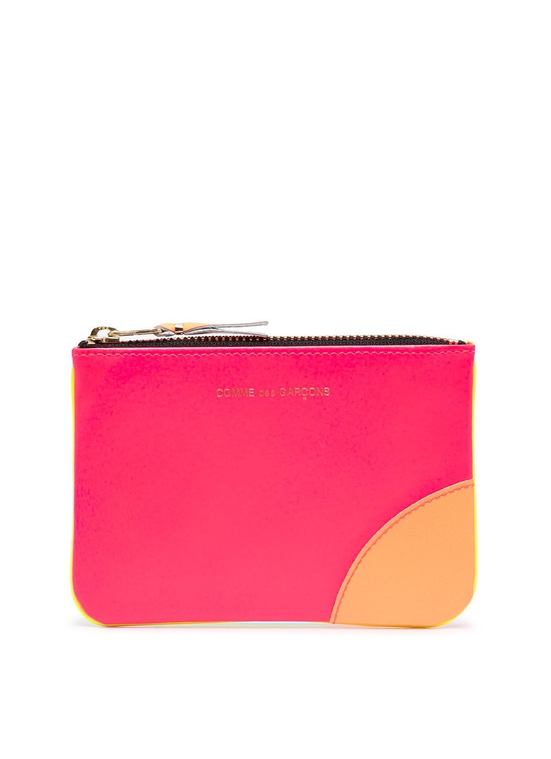 Cartera comme des garcons wallet man super fluo leather line sa8100sf pink yellow talla T/U
 