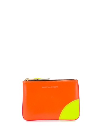 comme des garcons wallet man super fluo leather line sa8100sf orange pink