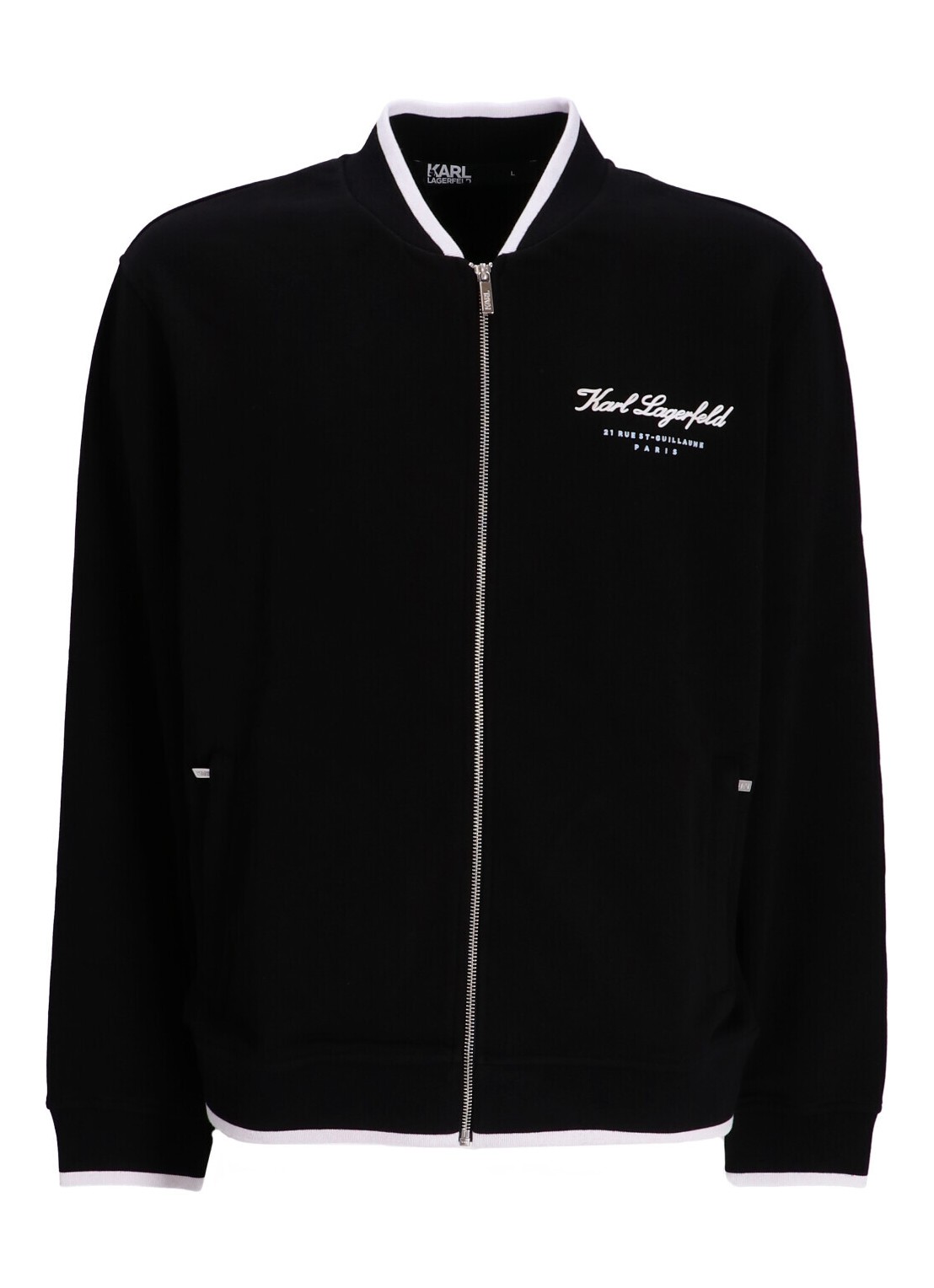 Sudadera karl lagerfeld sweater man sweat zip jacket 705410541900 990 talla negro
 