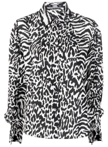 animal print silk shirt